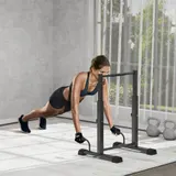SPORTNOW Dip Barren Dip Station bis 540 kg Belastbar Höhenverstellbar Fitness-Bar Push Up Stand Bar Fitness Parallettes, Liegestützgriffe für Calisthenics, Zuhause, Krafttraining   Aosom – Bild 3