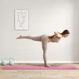 SPORTNOW 236 cm Klappbarer Schwebebalken, tragbar Turnbalken, rutschfest Balance Beam, Turn- und Balancierbalken bis 80 kg, für Kinder ab 3 Jahre, Indoor & Outdoor, Hellrot   Aosom – Bild 3