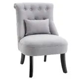 HOMCOM Relaxsessel Fernsehsessel mit Rückenkissen, erhöhte Füße, Leinen Grau 52,5x69x77cm für gemütliches Entspannen   Aosom.de – Bild 1