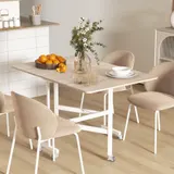 HOMCOM Esstisch für 4-6 Personen, klappbar mit Rollen, Stahlrahmen, belastbar bis 50 kg, Küchentisch in Eiche für Küche und Esszimmer   Aosom.de – Bild 3