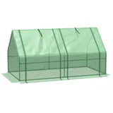 Outsunny Gewächshaus Treibhaus 180x90x90cm für Tomaten & Pflanzen, robust wetterfest Frühbeet in Grün   Aosom.de – Bild 1