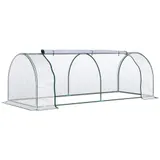 Outsunny Gewächshaus  Treibhaus mit Tür, Frühbeet, Pflanzenaufzucht, Stahl PVC, 250x100x80cm  Aosom – Bild 1