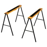 HOMCOM Arbeitsbock Sägepferd Unterstellbock klappbar rutschfest aus Stahl in Orange und Schwarz 99,5 x 50 x 78 cm mit 125 kg Belastbarkeit   Aosom.de – Bild 1