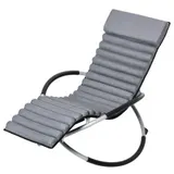 Outsunny Schaukelstuhl ergonomischer 2 in 1 Schwingsessel Gartenstuhl Schaukelliege Metall Textilene kugelförmig Dunkelgrau 145x74x88 cm für Komfort im Garten   Aosom.de – Bild 1