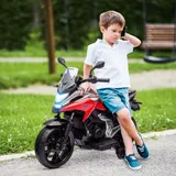 AIYAPLAY Kinder Elektro-Motorrad, 12V Kindermotorrad mit MP3, USB, LED-Scheinwerfer, Kinderfahrzeug mit Frühpädagogischen Funktionen, Trainingsrädern, 3km/h, für 3-6 Jahre, Rot   Aosom – Bild 3