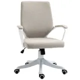 Vinsetto Bürosessel ergonomischer Schreibstuhl mit Lendenwirbelstütze höhenverstellbar bis 120 Kg in Beige für Büro & Homeoffice   Aosom.de – Bild 1