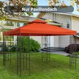 Outsunny Ersatzdach für Metallpavillon 3x3m Gartenpavillon Rostrot Polyester, wetterfest & langlebig   Aosom.de – Bild 3