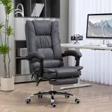 Vinsetto Massage Bürostuhl mit Wärmefunktion, 135° neigbar, höhenverstellbar, bis 120 kg, ergonomisch, Schwarz   Aosom.de – Bild 3