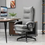 Vinsetto Massage Bürostuhl ergonomisch mit einziehbarer Fußstütze, höhenverstellbar, Schwarz für Komfort im Büro   Aosom.de – Bild 3
