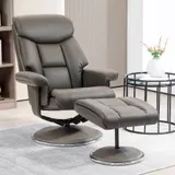 HOMCOM Relaxsessel mit Liegefunktion und Wippfunktion, Fernsehsessel mit Hocker und Rückenlehne für Wohnzimmer und Schlafzimmer, Kunstleder   Aosom.de – Bild 3