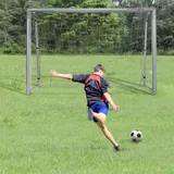 HOMCOM Fußballtor mit PE-Netzgewebe, Fußball-Tor für Kinder und Erwachsene, 240 x 85 x 160 cm, Stahl, PE, für Garten, Fußballtraining, Grau   Aosom – Bild 3