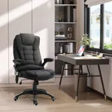 Vinsetto Bürostuhl Gamingstuhl Massagefunktion höhenverstellbar Schwarz 67x74x116-126cm   Aosom – Bild 3