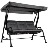 Outsunny 3-Sitzer Hollywoodschaukel, Gartenschaukel, Verstellbares Sonnendach, Abnehmbare Kissen, Grau, 200x120x170cm, für Garten, Terrasse   Aosom.de – Bild 1