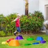 Outsunny Flusssteine, Balance-Steine, Trittsteine für Kinder, Balancespiel, rutschfest, bis 100 kg   Aosom.de – Bild 3