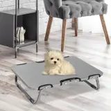 PawHut Hundeliege Outdoor  Faltbares Hundebett, Katzenbett, Schlafplatz, Grau, 59x46x15cm  Aosom – Bild 3