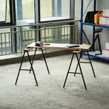 HOMCOM Arbeitsbock Sägepferd Unterstellbock klappbar rutschfest aus Stahl in Orange und Schwarz 99,5 x 50 x 78 cm mit 125 kg Belastbarkeit   Aosom.de – Bild 3