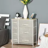 HOMCOM Schubladenschrank mit 7 faltbaren Stoffschubladen, platzsparend aus Vliesstoff, grau, 63,5x30x71cm, ideal für Aufbewahrung   Aosom.de – Bild 3