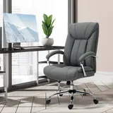 Vinsetto Bürostuhl ergonomisch höhenverstellbar mit Wippfunktion in Grau für Büro und Homeoffice   Aosom.de – Bild 3