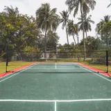 HOMCOM Badmintonnetz Volleyball- und Tennis-Netz tragbar 2 Höhen 94/158cm PE 400x60cm für Garten & Sportaktivitäten   Aosom.de – Bild 3