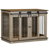 PawHut Hundebox mit 2 Türen, Hundebox für große Hunde, Eiche   Aosom.de – Bild 1