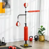 SPORTNOW Standbox 140-205cm freistehender Boxsack höhenverstellbar mit 2 Speedbällen Reflexstange Saugnapf-Basis für Erwachsene   Aosom.de – Bild 3