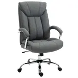 Vinsetto Bürostuhl ergonomisch höhenverstellbar mit Wippfunktion in Grau für Büro und Homeoffice   Aosom.de – Bild 1