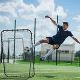 HOMCOM Fußball Rebounder Klappbares Fußballtor Kickback Rückprallwand 123x73x1785 cm 4 Verstellbare Stufen Schwarz für Training & Spaß   Aosom.de – Bild 3