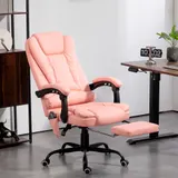 Vinsetto Bürostuhl mit 7 Punkt Massage, ergonomischer Bürosessel mit Liegefunktion, höheverstellbar Chefsessel mit Fernbedienung, 120 kg belastbar, für Arbeitszimmer, Büro, Rosa   Aosom – Bild 3
