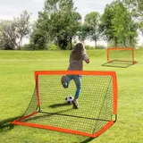 HOMCOM Fußballtore 2er Set Faltbare Minitore aus Metall mit Oxfordstoff für Kinder Outdoor in Orange 183 x 90 x 90 cm   Aosom.de – Bild 3
