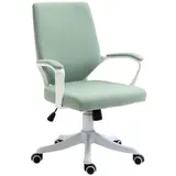 Vinsetto Bürostuhl Schreibtischstuhl ergonomisch mit Wippenfunktion gepolstert 360° Drehrollen Polyester Grün 62x69x92-100cm   Aosom.de – Bild 1