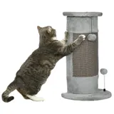 PawHut Kratzbaum Ecke 58cm Kratzsäule aus Sisal für Katzen mit Kratzball, kleiner Katzenkratzbaum für Indoor, Katzenmöbel Grau   Aosom.de – Bild 1