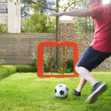 HOMCOM Rebounder für Fußball klappbar 5-stufig höhenverstellbar mit Schutzrand Heringe Rückprallwand Netz für Handball Volleyball Basketball Rot   Aosom.de – Bild 3