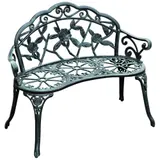 Outsunny Gartenbank Parkbank Sitzbank Bank Gartenmöbel 2-Sitzer Metall 100 x 54 x 78 cm   Aosom – Bild 1