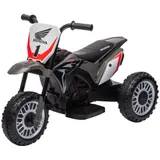HOMCOM Elektro-Kinder-Crossbike, Honda CRF450RL Lizenz, Soundeffekte, 3 Räder, 3 km/h, 6V Batterie, Kinder 18-36 Monate, Grau   Aosom – Bild 1