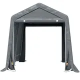 Outsunny Gartenhaus, Lagerzelt, 2 Reißverschlusstüren, Metallrahmen, Fahrradunterstand, Schutz vor leichtem Regen und Wind, 280 x 240 x 240 cm, Dunkelgrau   Aosom – Bild 1
