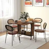 HOMCOM Klapptisch klein, 130 x 80 x 74 cm, Küchentisch klappbar, Klapptisch Küche, Rotbraun   Aosom.de – Bild 3