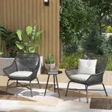 Outsunny Kleiner runder Beistelltisch, Gartentisch mit gehärteter Glasplatte, schlanke Beine, Stahlrahmen, für Balkon, Garten, Terrasse, Wohnzimmer, schwarz   Aosom – Bild 3