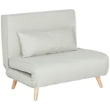 HOMCOM Schlafsofa Einzelsofa Klappsofa mit verstellbarer Rückenlehne, nordisch, Leinenimitat für Wohnraum & Gästezimmer   Aosom.de – Bild 1