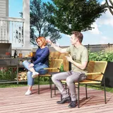 Outsunny 3-tlg. Rattan Bistroset, Sitzgruppe, Gartengarnitur Refurbished – Bild 3