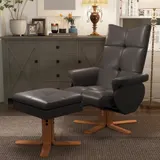 HOMCOM Sessel mit Fußablage, 145° Neigung, Relaxsessel mit Massagefunktion, Braun   Aosom.de – Bild 3