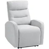HOMCOM Relaxsessel, Fernsehsessel mit Liegefunktion, Gepolstert TV-Sessel mit Fußteil, Leinenoptik Ruhesessel für Wohnzimmer, Schlafzimmer bis 150 kg, Hellgrau   Aosom – Bild 1