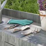 Outsunny Gartenwerkzeug Set 3 Stück Garten Werkzeug aus Metall Gartengeräte mit Blumenkelle Handrechen Gartenschere Gartenarbeit Set Gartengeschenke für Frauen und Männer Mehrfarbig   Aosom – Bild 3
