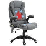 Vinsetto Massagesessel Chefsessel Bürostuhl höhenverstellbar ergonomisch massage Grau 67 x 74 x 116–126 cm   Aosom – Bild 1