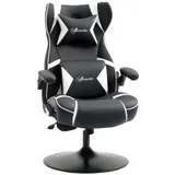 Vinsetto Gamingstuhl mit Wippfunktion, höhenverstellbarer Bürostuhl, ergonomischer Computerstuhl mit Lautsprecher, Lenden- und Nackenstütze   Aosom – Bild 1