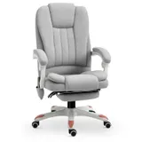 Vinsetto Massage Sessel  Bürostuhl, Gaming Stuhl aus Polyester und Schaumstoff, Nylon, Grau, 55,5x56,5x107-115cm  Aosom – Bild 1