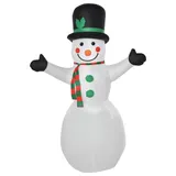 HOMCOM Aufblasbarer Schneemann 1,93 m Weihnachtsdeko mit 2 Modulleuchten für Garten & Party, Polyester Weiß 130 x 72 x 193 cm   Aosom.de – Bild 1