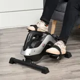 HOMCOM Mini Heimtrainer Pedaltrainer für Beintraining Pedal-Trainer mit LCD-Display Befestigungsgurt Anti-rutschmatte Beintrainer für Senioren Zuhause Heim Büro Schwarz+Silber   Aosom – Bild 3