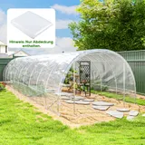 Outsunny Gewächshausfolie 6x10 m wasserdicht Gartenfolie mit UV Schutz, Extra Dick Reißfest Folie aus Kunststoff, Abdeckplane für Treibhaus Folientunnel, Tunnelfolie für Außenbereich Transparent   Aosom – Bild 3
