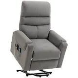 HOMCOM Fernsehsessel mit Massagefunktion und Aufstehhilfe, elektrisch verstellbar mit Heizung und Liegefunktion, dunkelgrau, 79 x 97 x 103 cm   Aosom.de – Bild 1