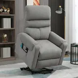 HOMCOM Fernsehsessel mit Massagefunktion und Aufstehhilfe, elektrisch verstellbar mit Heizung und Liegefunktion, dunkelgrau, 79 x 97 x 103 cm   Aosom.de – Bild 3
